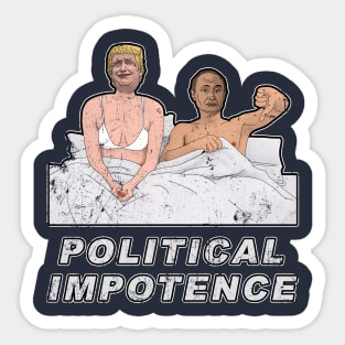 Funny Trump Putin Political Impotence in Bed Sticker